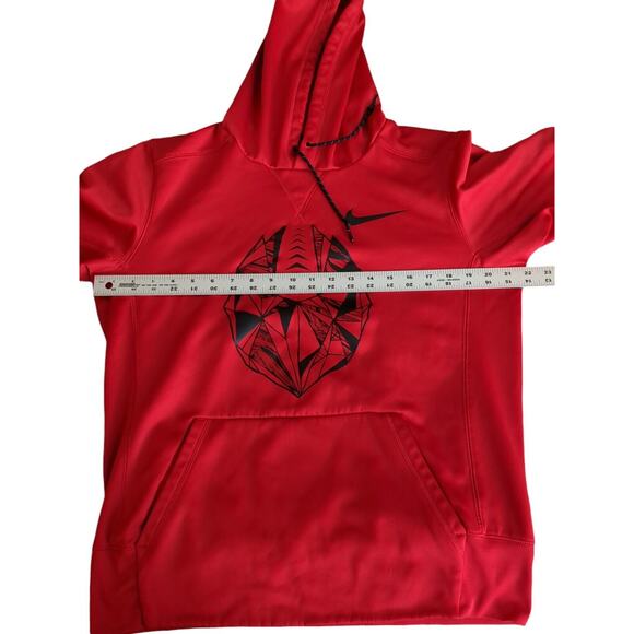 Nike Mens Red And Black Football Hoodie Pullover Sweatshirt Size Small - Picture 3 of 9